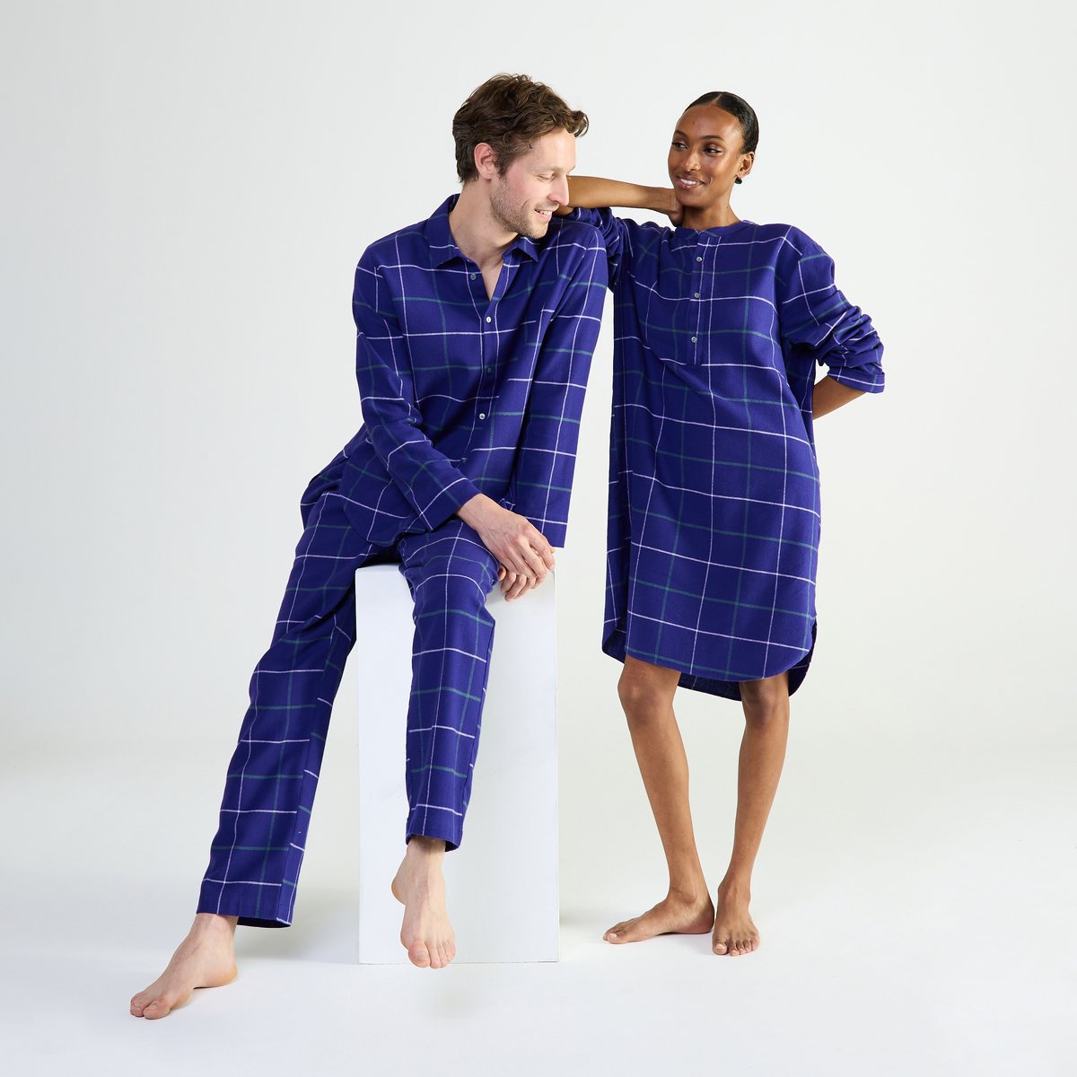 Chemise col classique en flanelle de coton DUO CHAUD boreales, LAURENCE TAVERNIER