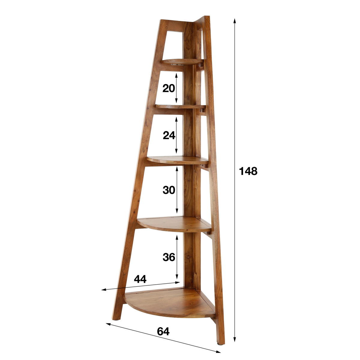 étagère d'angle pliable en bois - ALPAGA marron, MATHI DESIGN