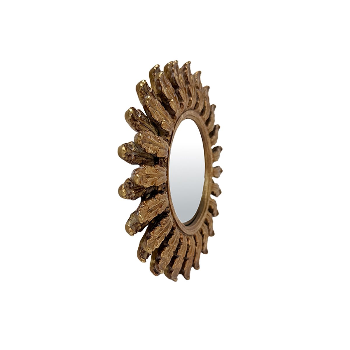 Miroir convexe pétales 19.5cm or, EMDE