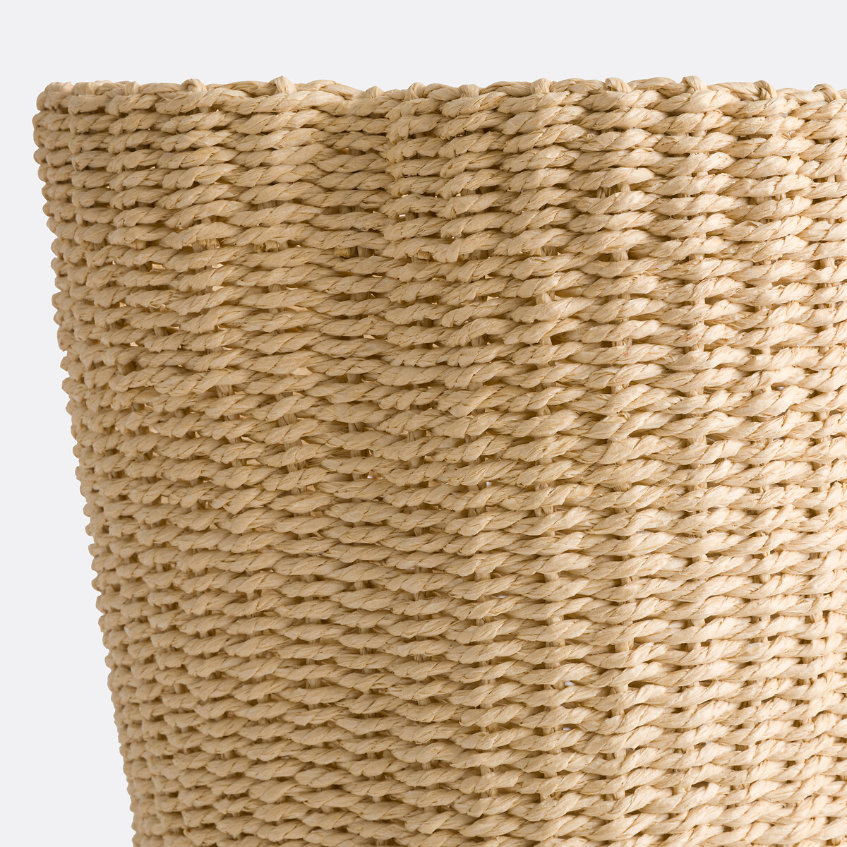 Vuilnisbak in geweven papier, Petalia beige   , LA REDOUTE INTERIEURS