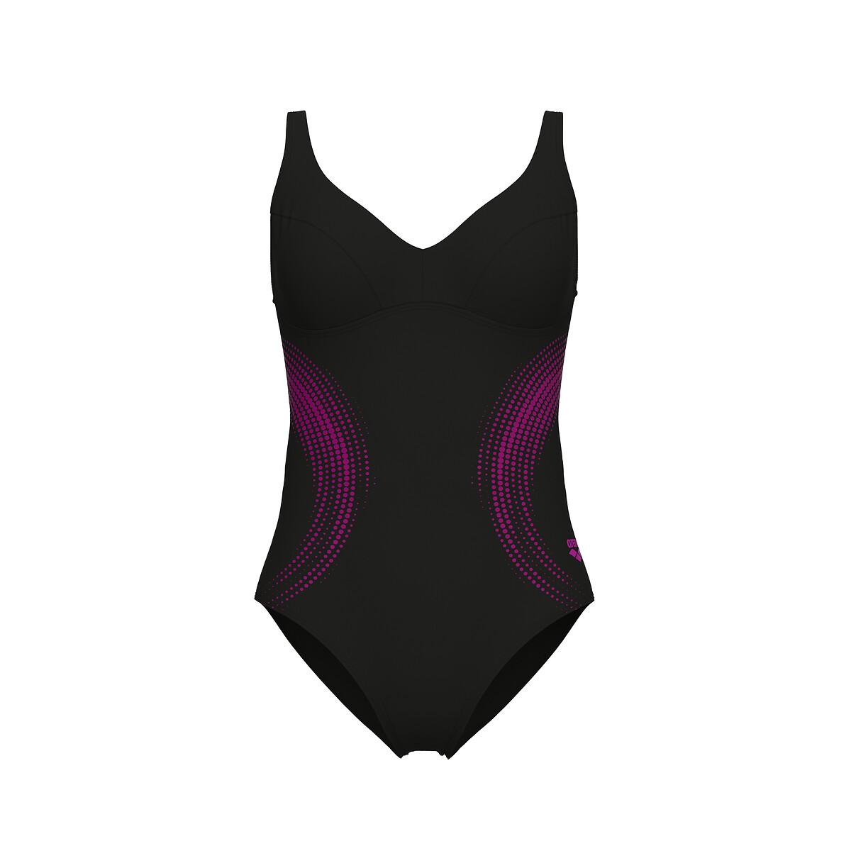 Maillot de natation 1 pièce U BACK MAXLIFE noir/fuchsia, ARENA