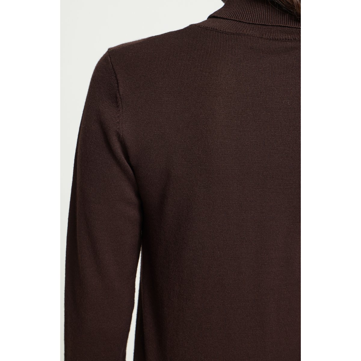 Pull en maille manches longues marron chocolate torte, ICHI