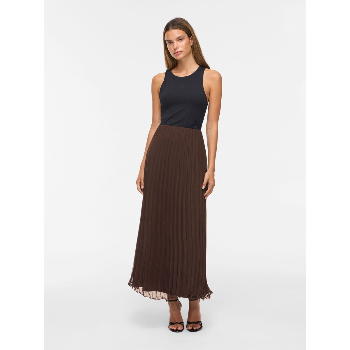 Jupe Longue marron - coffee bean1, VILA