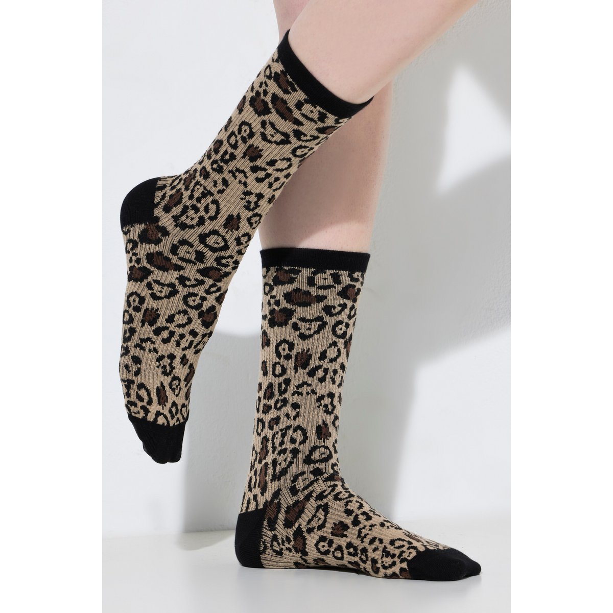 Bas de compression, motif léopard noir, ULLA POPKEN