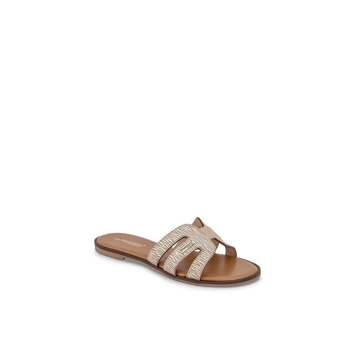 Mules plates en cuir Hamiga beige, LES TROPEZIENNES PAR M.BELARBI