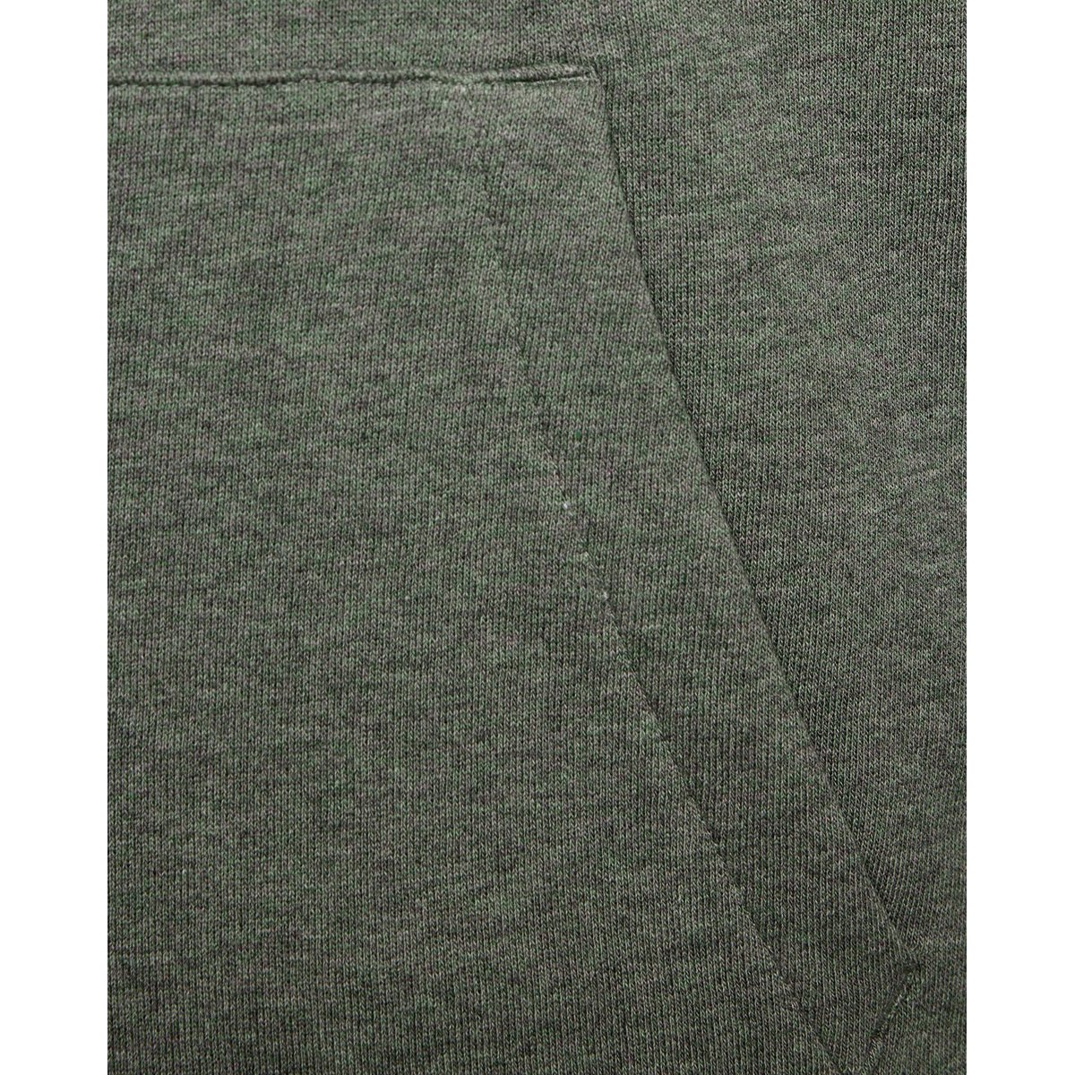 Sweat à capuche en coton chiné raglan vert kaki tri chiné, LYLE & SCOTT