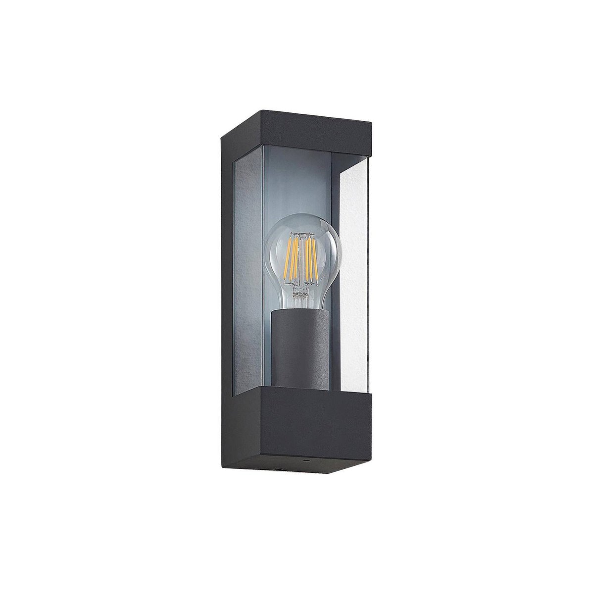 Applique extérieure en inox moderne, Tilian anthracite, clair, LINDBY