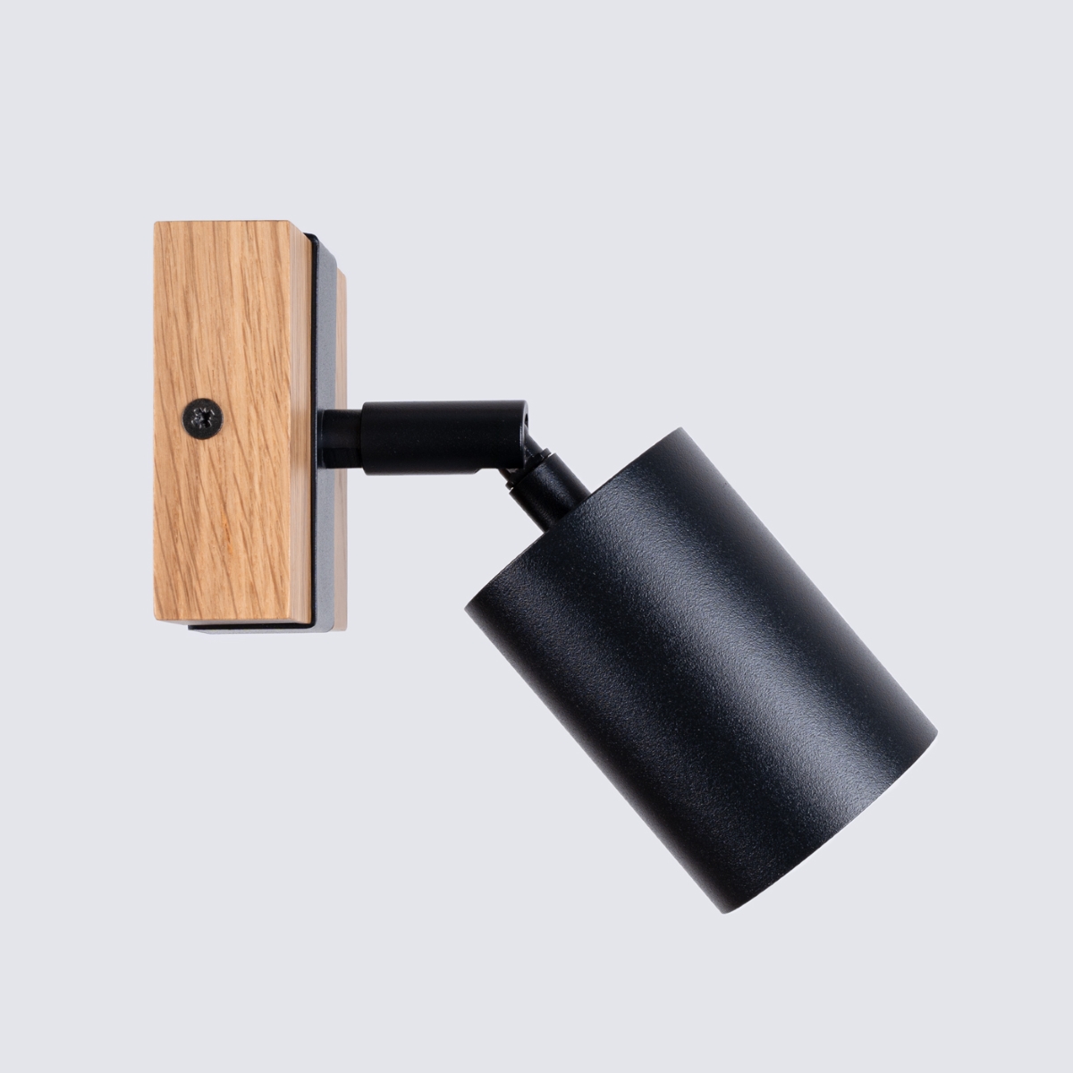 Applique Acier Noir/Bois Naturel GU10 1 Fager noir, EDEN