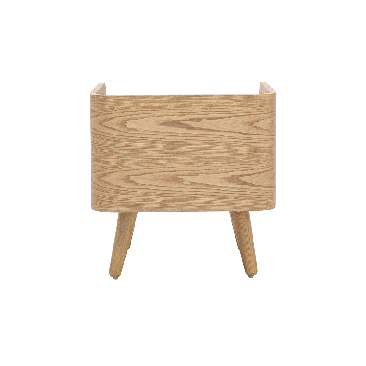 Table de chevet en bois clair frêne et cannage rotin ELSY couleur unique, MILIBOO
