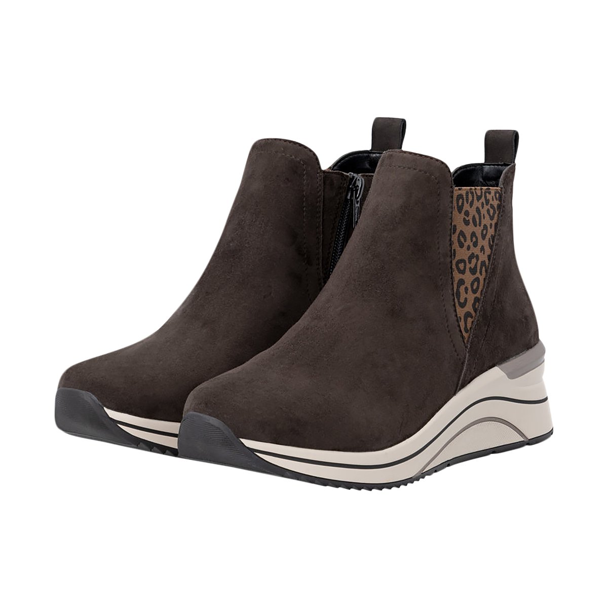 Basket Montante Cuir marron combi, REMONTE
