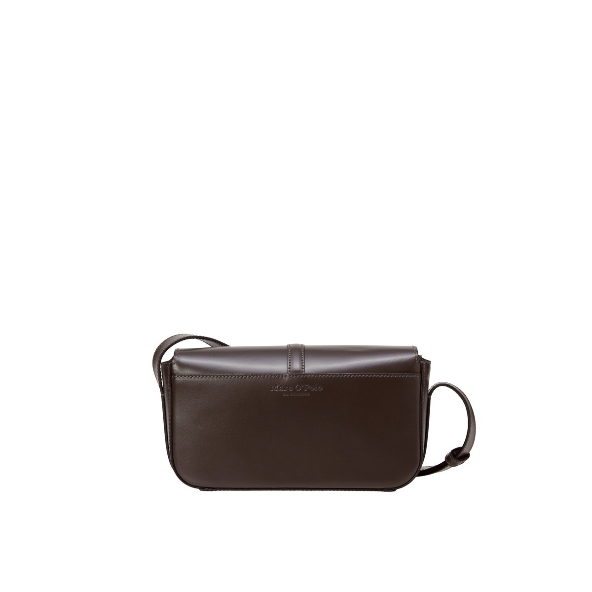 Sac à bandoulière small avec fermeture magnétique élégante marron foncé, MARC O'POLO