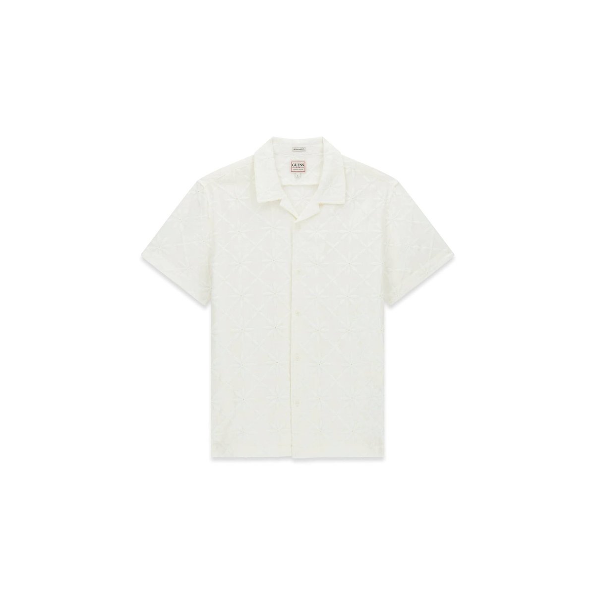 Chemise En Mélange De Lin blanc, GUESS