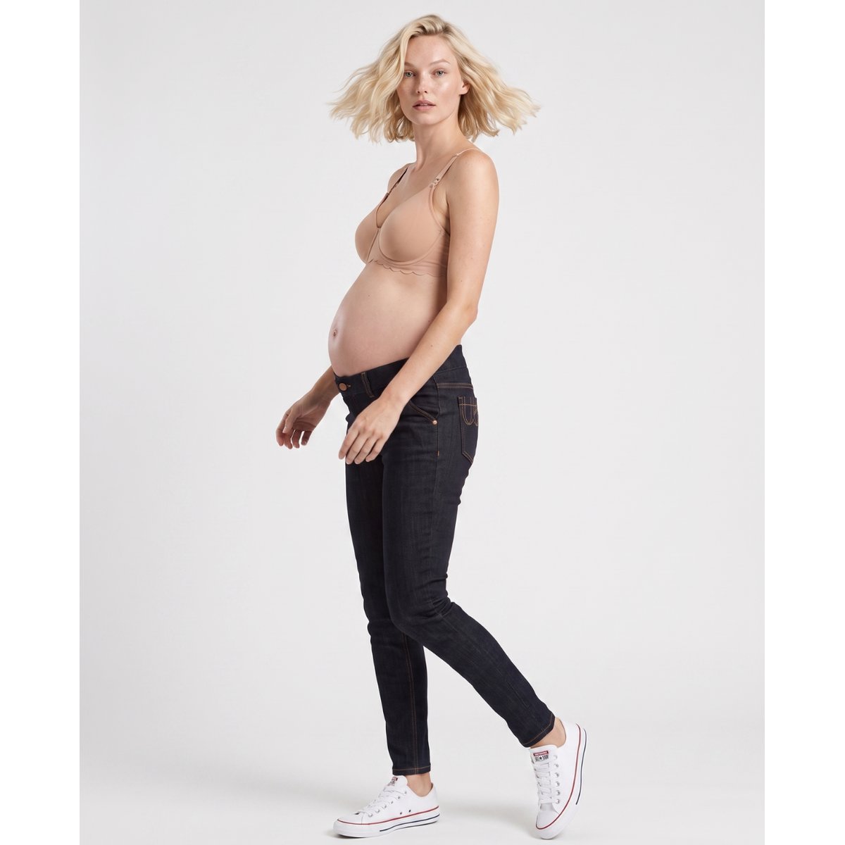 Jean de grossesse et post-partum slim Sharon brut, CACHE COEUR