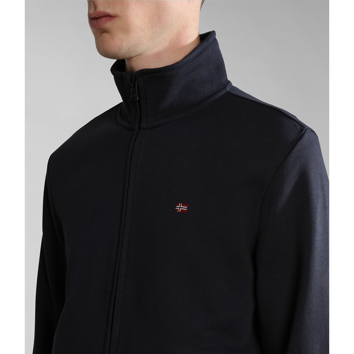 Sweat zippé col montant bleu marine, NAPAPIJRI