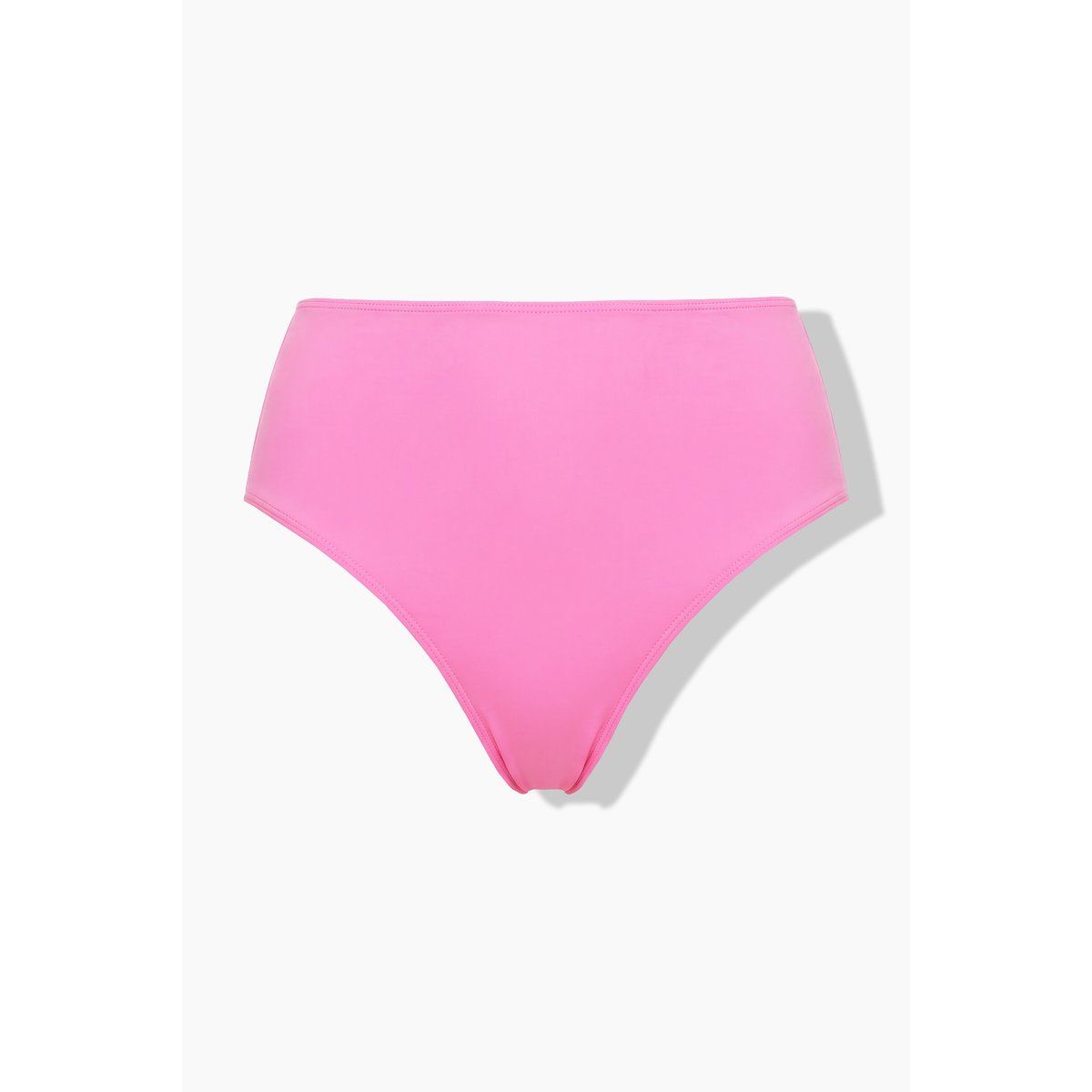 Bas de bikini, taille haute, échancrure haute rose vif, STUDIO UNTOLD