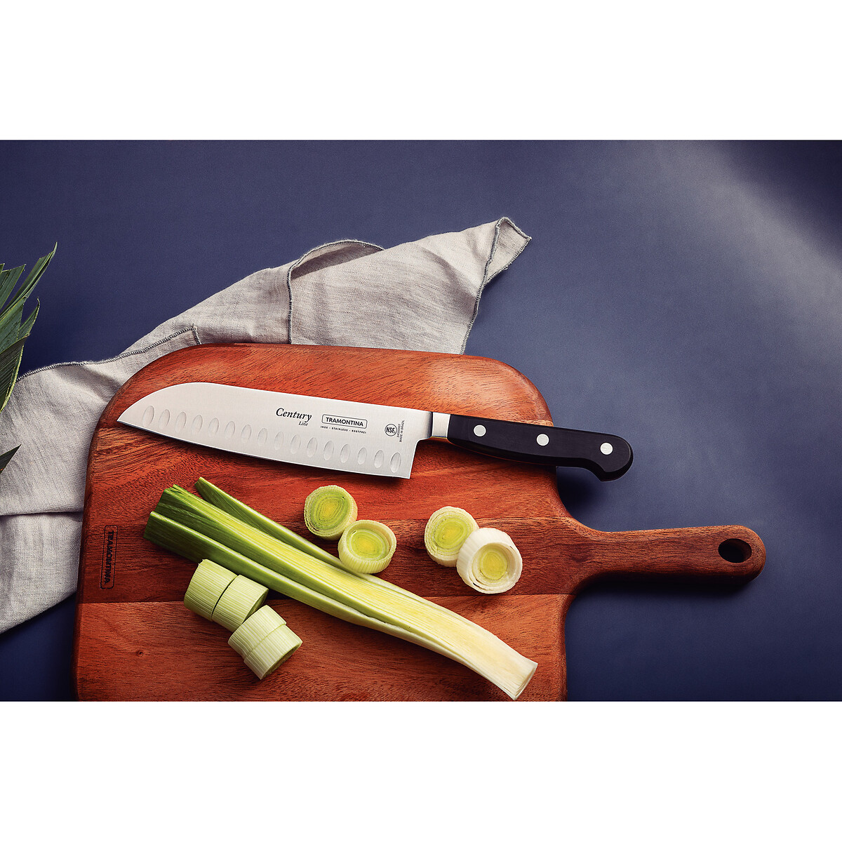 Faca Santoku Century 7", Tramontina preto , TRAMONTINA