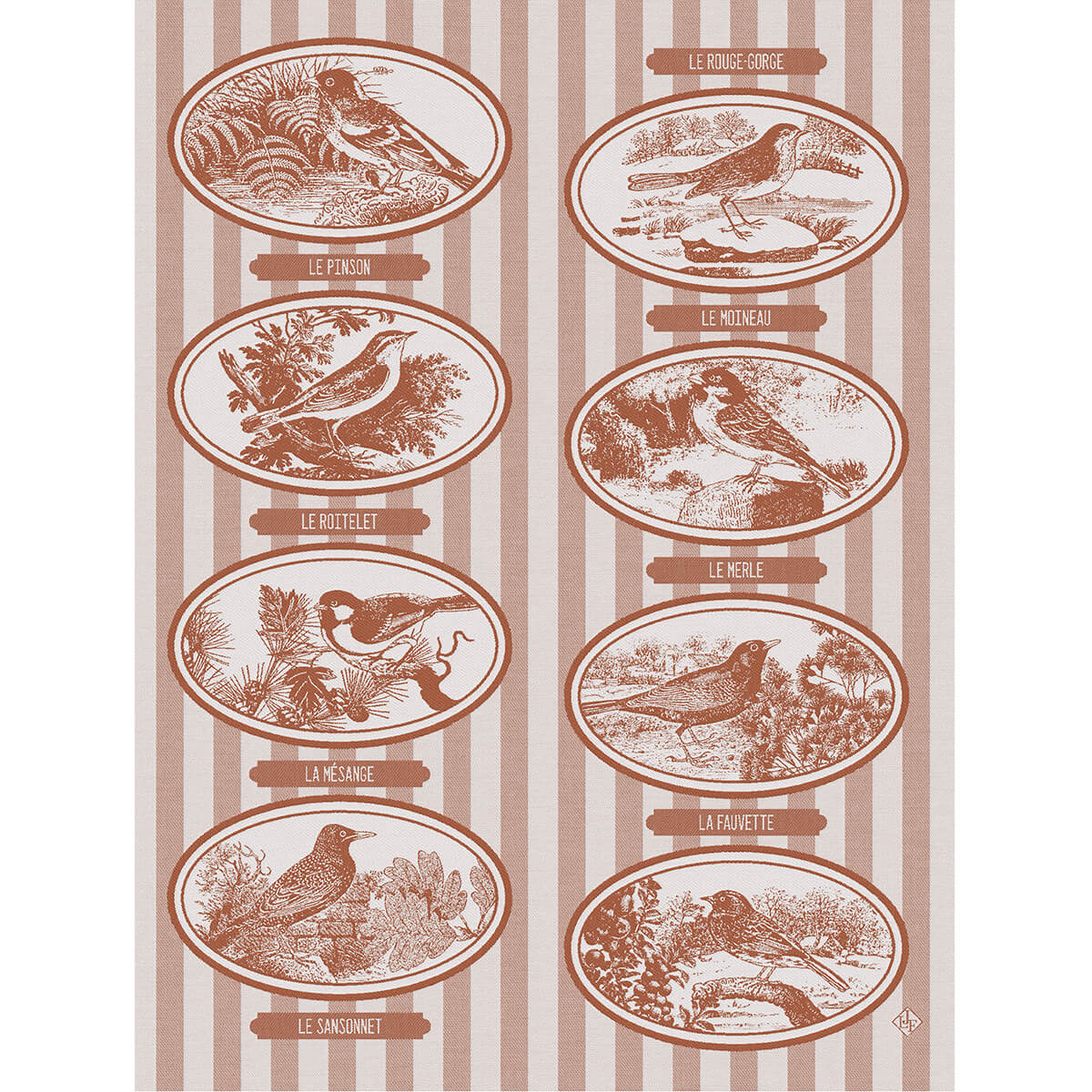 Torchon en Coton, MÉLODIES noisette, LE JACQUARD FRANCAIS