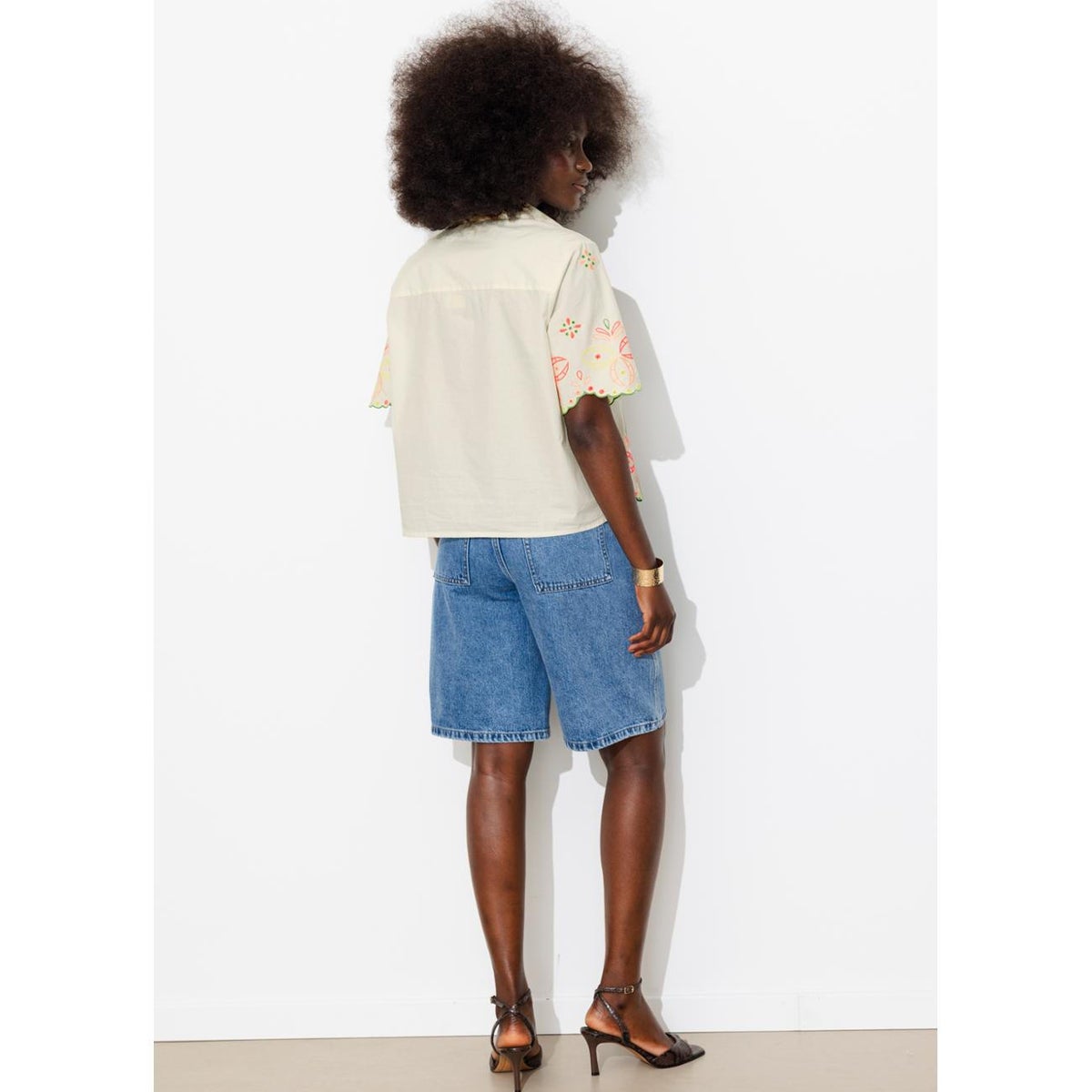 Chemise brodée ecru, PROMOD