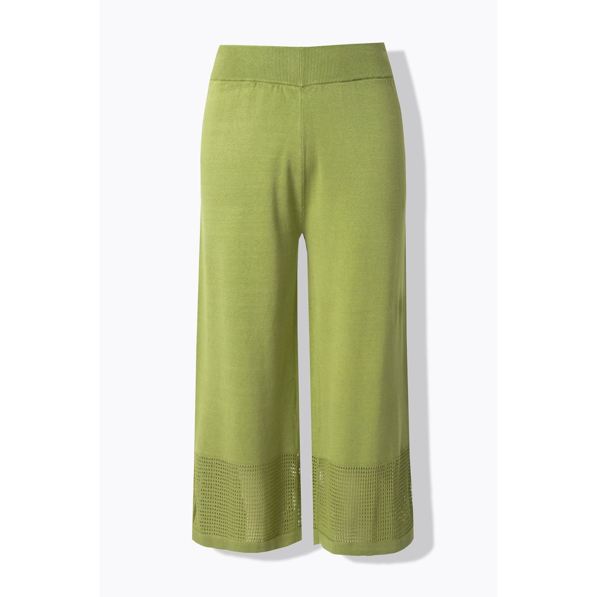 Pantalon en maille côtelée pistache, ULLA POPKEN