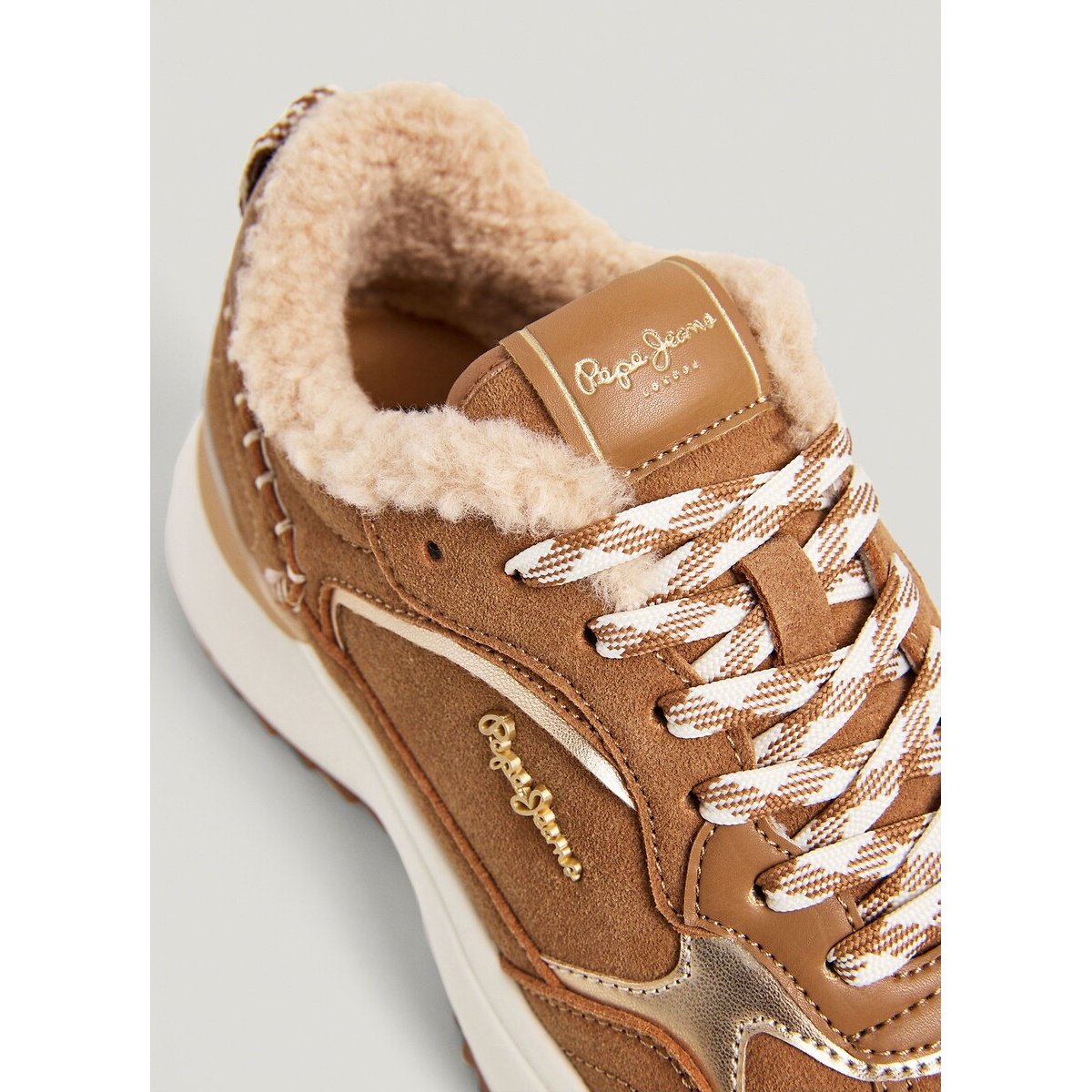 Scarpe da ginnastica foderate KIMI ONE cammello, PEPE JEANS