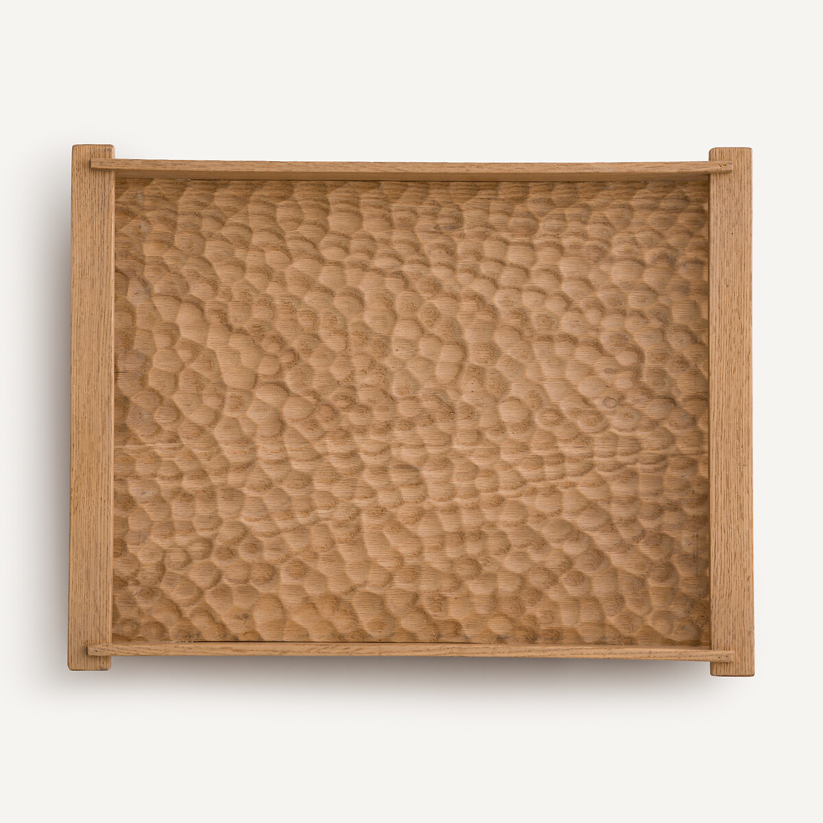 Plateau rectangulaire en chêne massif gougé, profondeur 37 cm, AZAEL chêne naturel, AM.PM