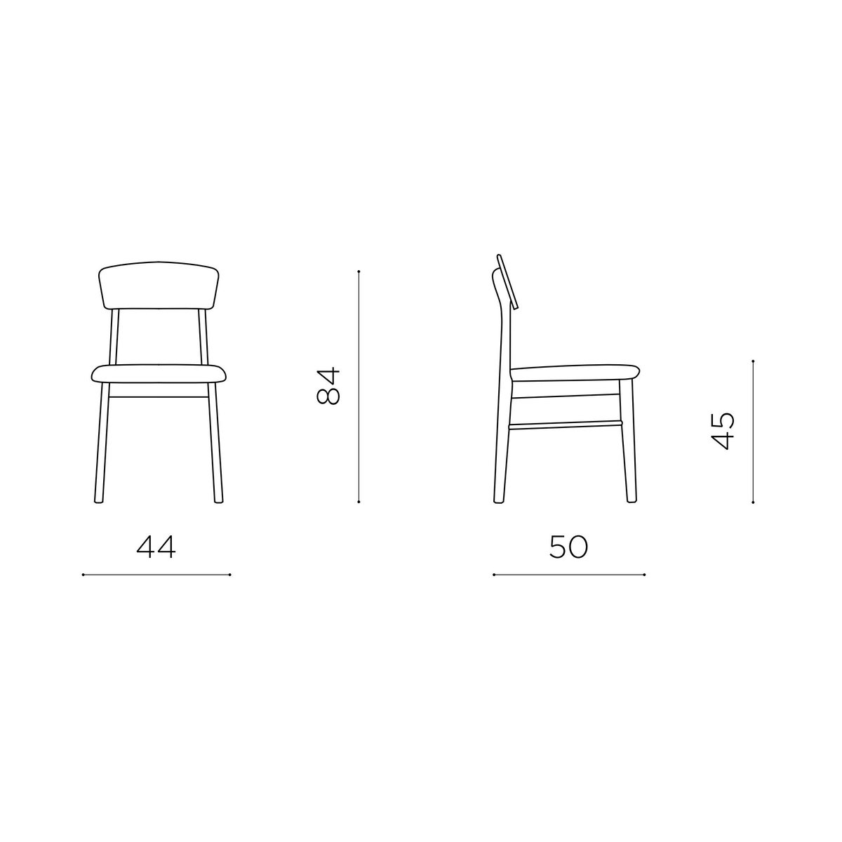 Chaise vintage bois et tissu (lot de 2) ORBE bois clair, PIER IMPORT