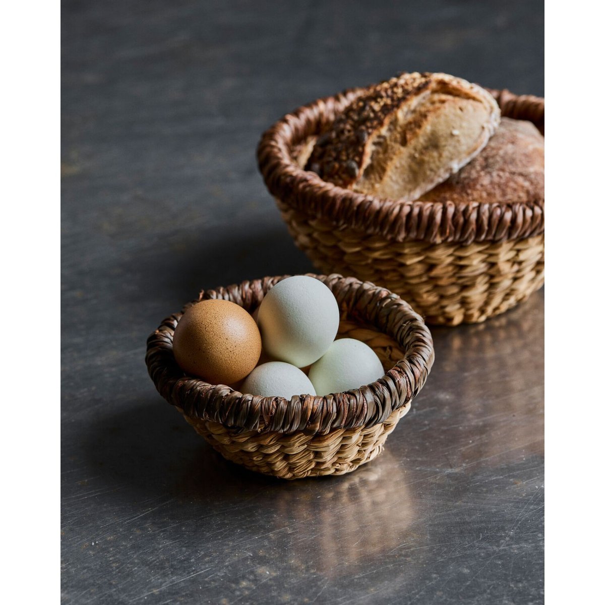 Lot de 2 paniers Logan naturel, marron, HOUSE DOCTOR
