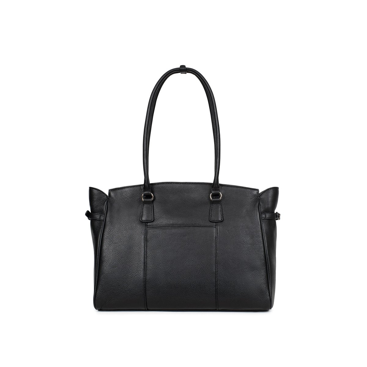 Sac cabas porté épaule AURORE noir, HEXAGONA