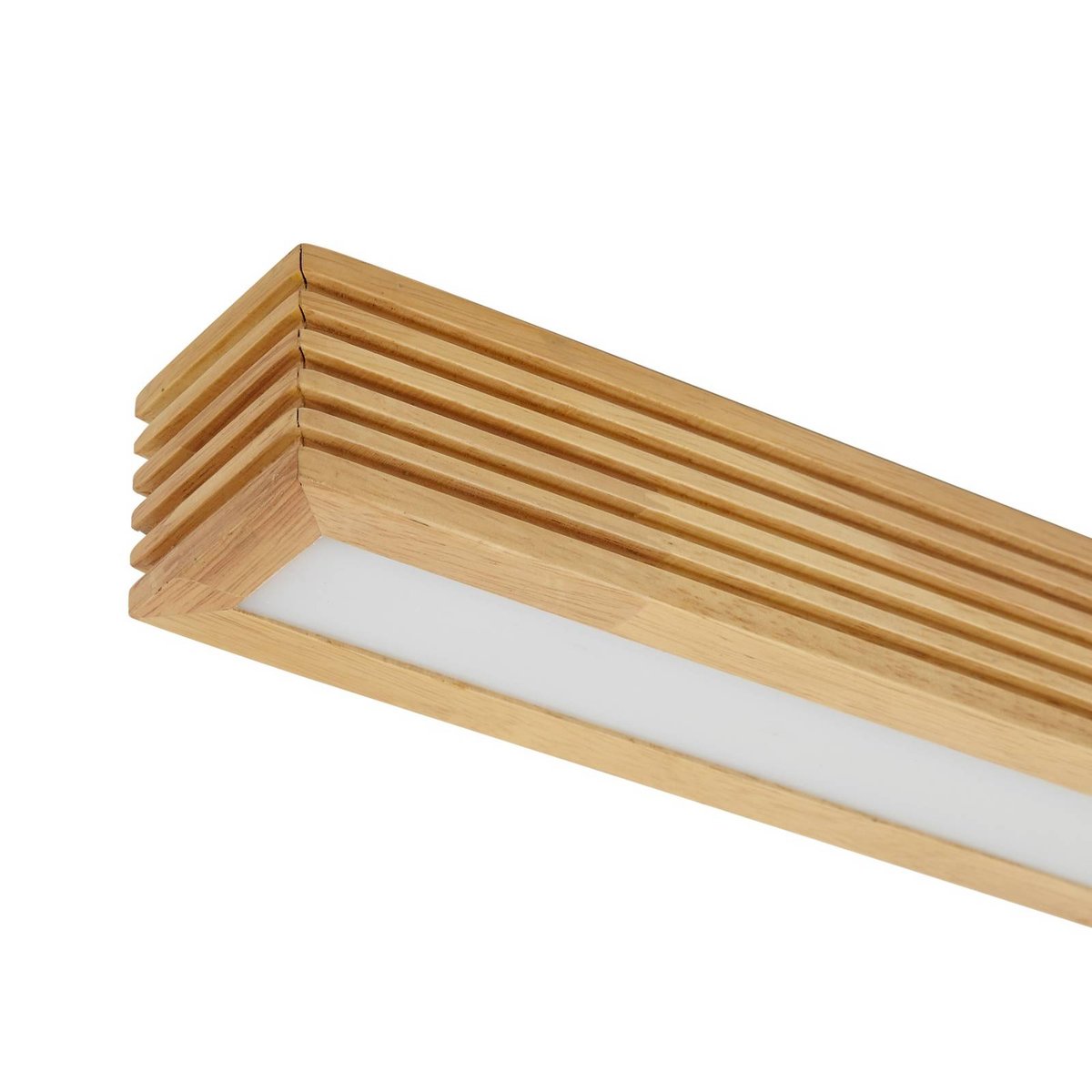 Plafonnier en bois designLED, Emara chêne clair, noir, blanc, LUCANDE