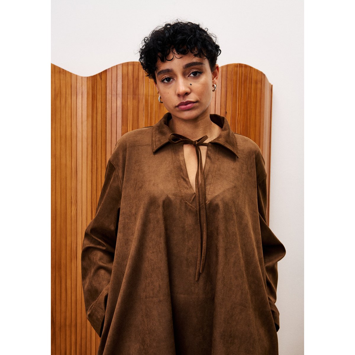 Robe AMSONIA marron glace, FRNCH