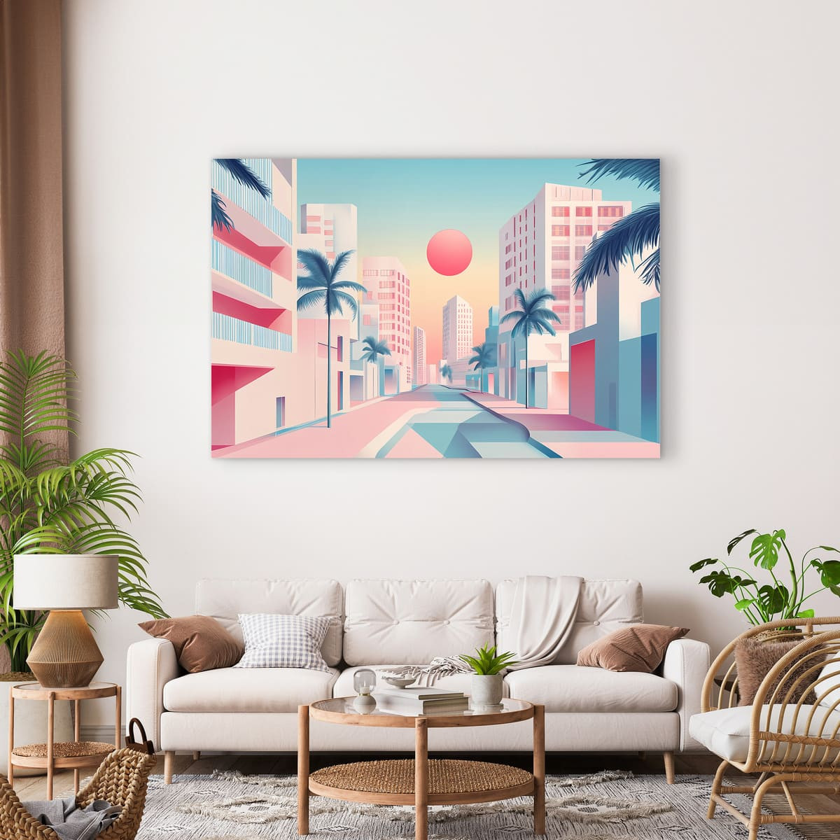 Tableau Mural Ville Pastel ARCHITECTURE tableau en verre synthétique, CEANOTHE