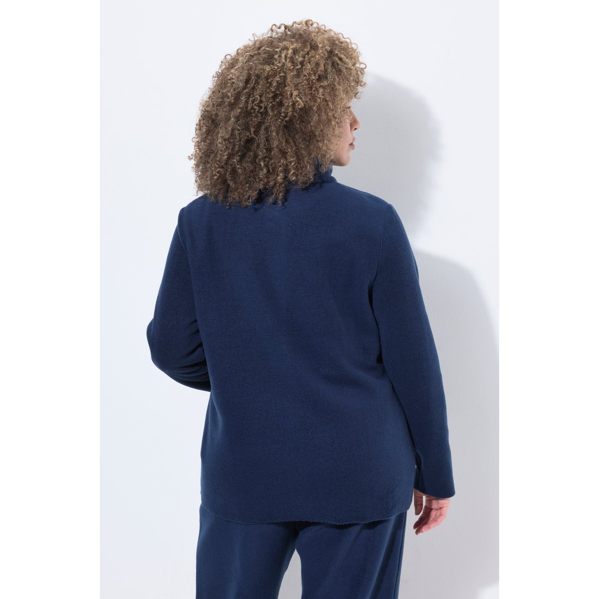 Veste en polaire, col montant marine, ULLA POPKEN