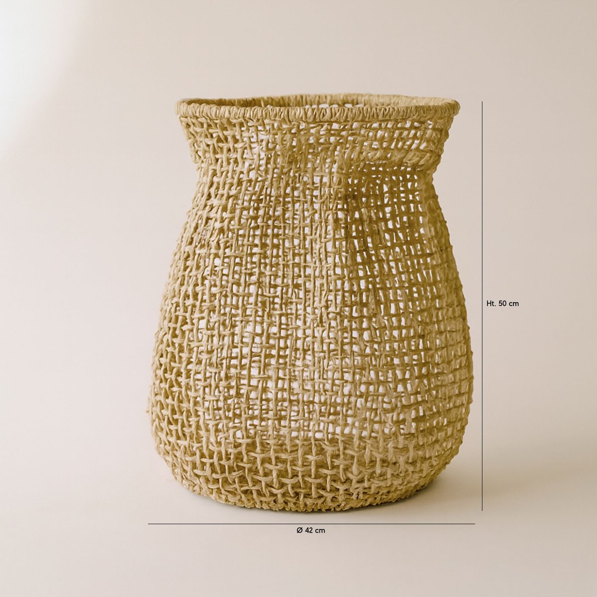 Panier/cache-pot en fibre naturelle naturel, NOW'S HOME