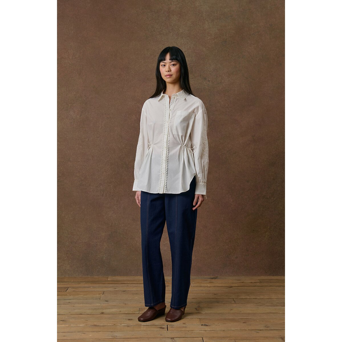 Chemise à manches brodées, ADAZOLA blanc, LOUISE MISHA