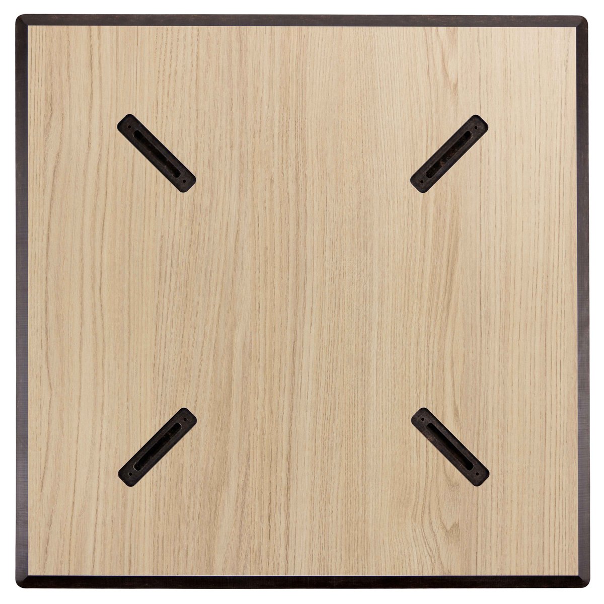 Table haute en HPL inclinable et 2 chaises hautes en métal, OPERA taupe, OVIALA