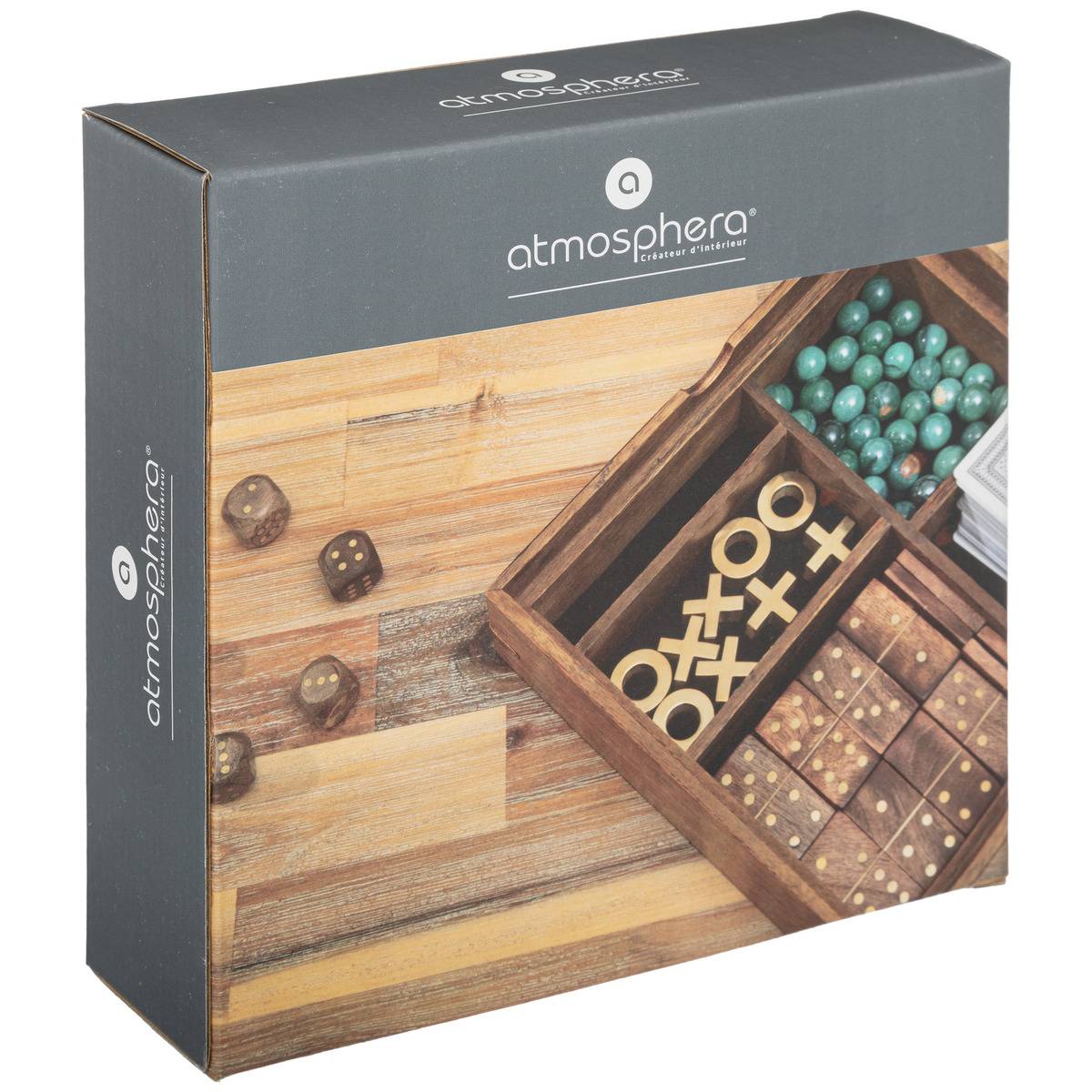 Boîte multi-jeux INES marron, ATMOSPHERA
