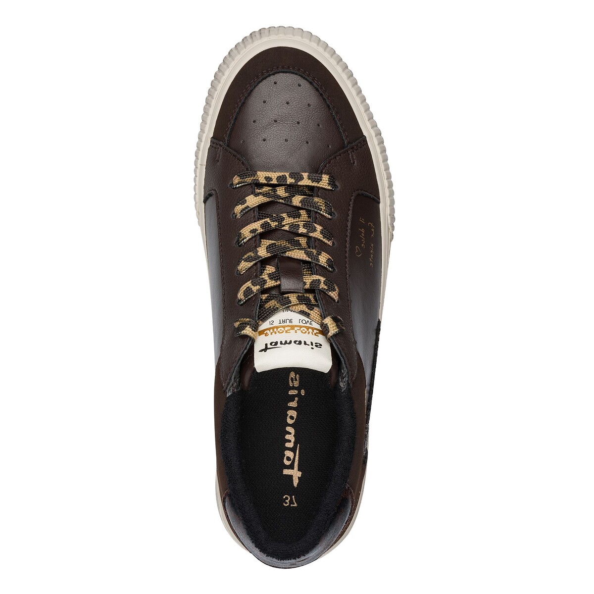 Chunky sole trainers dark brown, TAMARIS