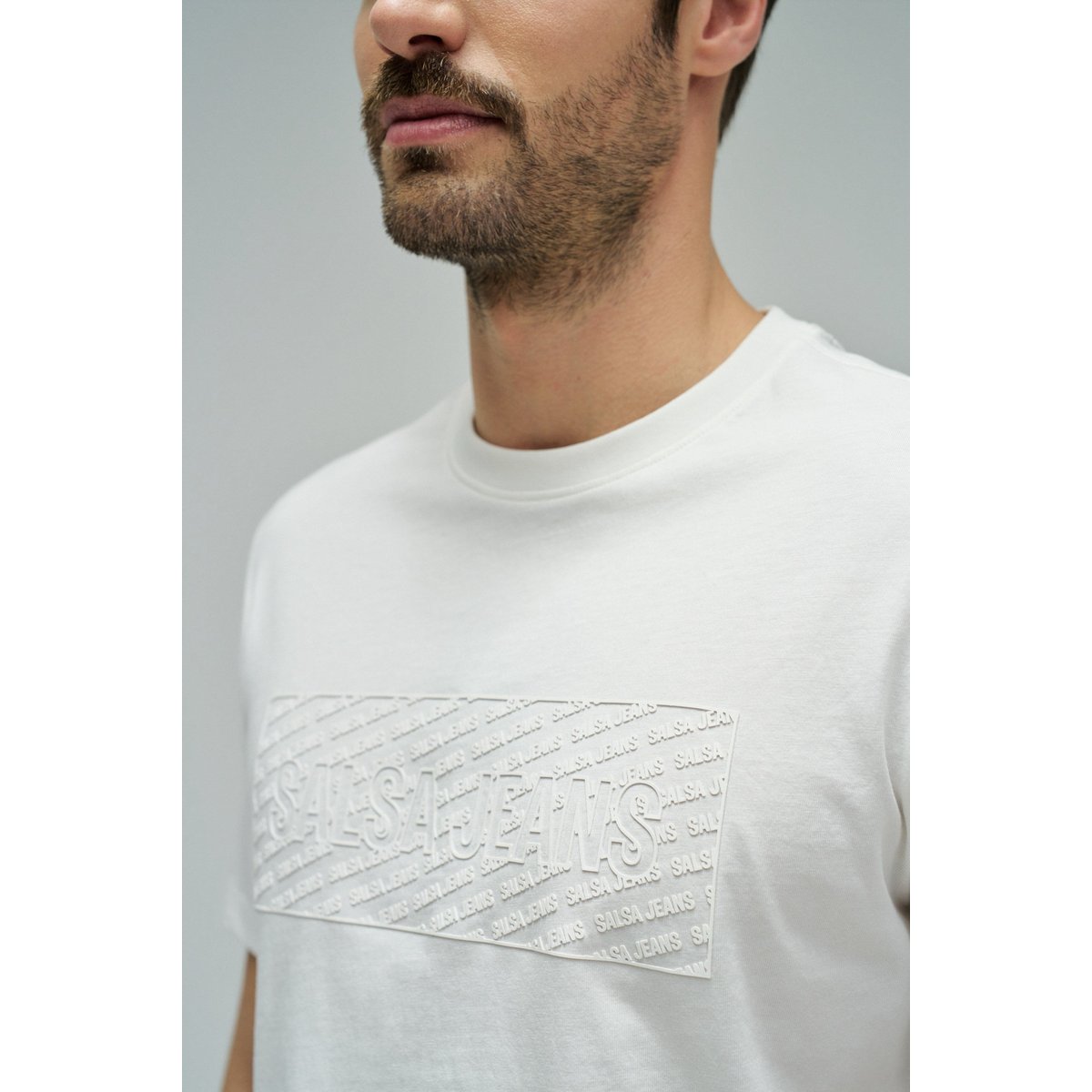 T-SHIRT AVEC BRANDING blanc, SALSA JEANS