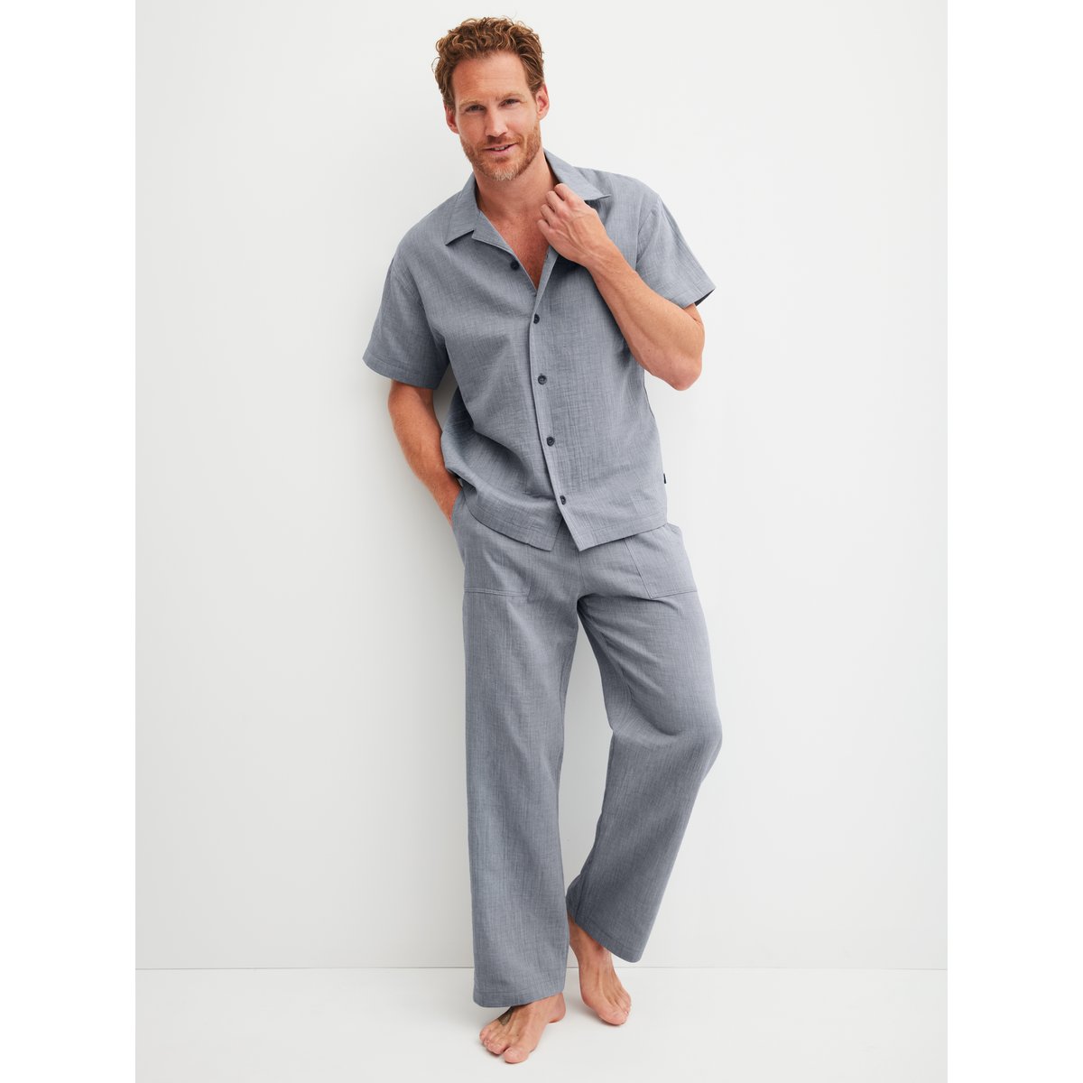 Pantalon de pyjama Coton RMX SLEEP JOURNEY dark denim, CALIDA