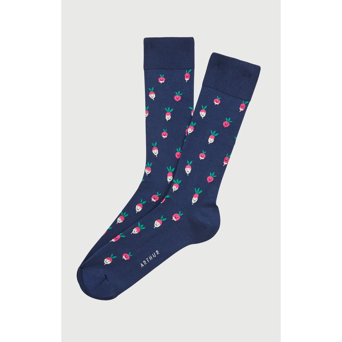 Chaussettes en coton imprimé Radis marine, ARTHUR