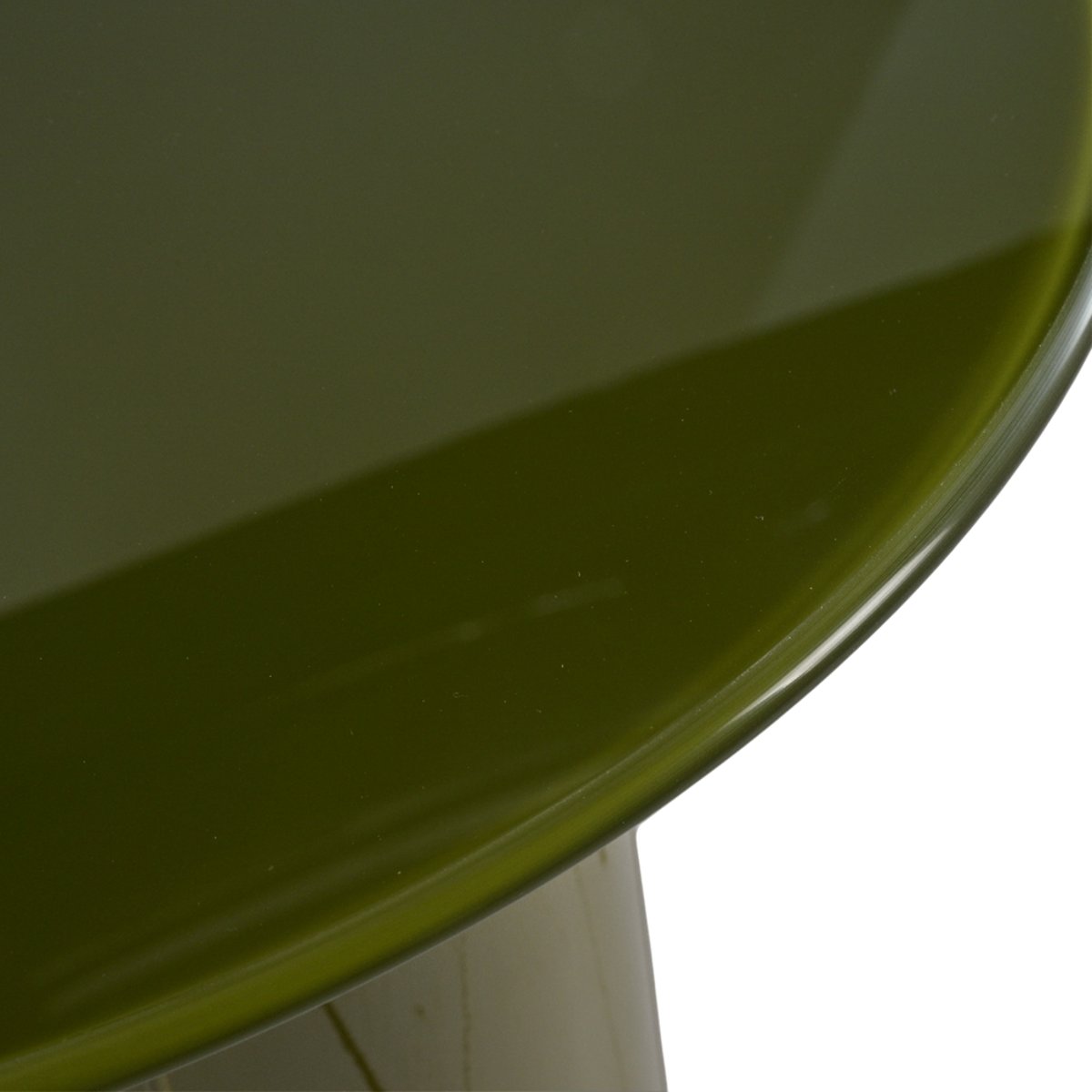 Table basse 50 cm en verre jaune kaki, ZAGO