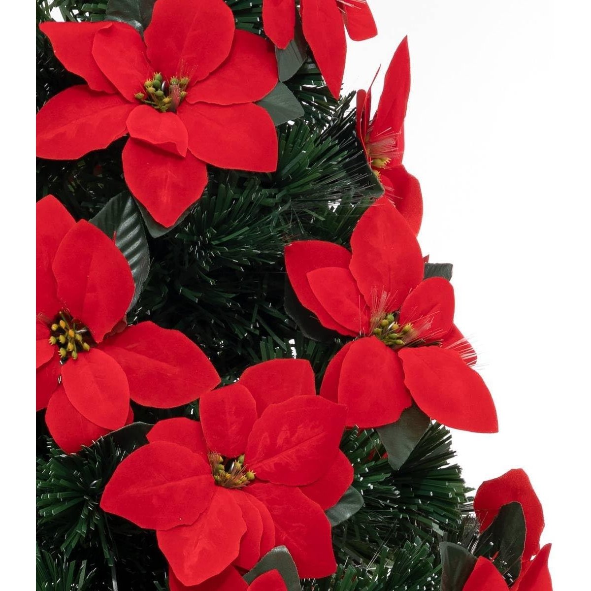 Sapin de Noel artificiel lumineux Poinsettia 50 Led vert, EDEN