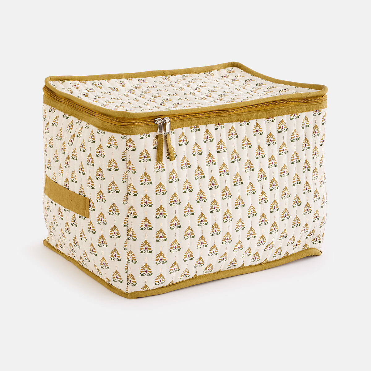 Housse de rangement matelassée en coton, hauteur 32 cm, SIVALI imprimé fond écru, LA REDOUTE INTERIEURS