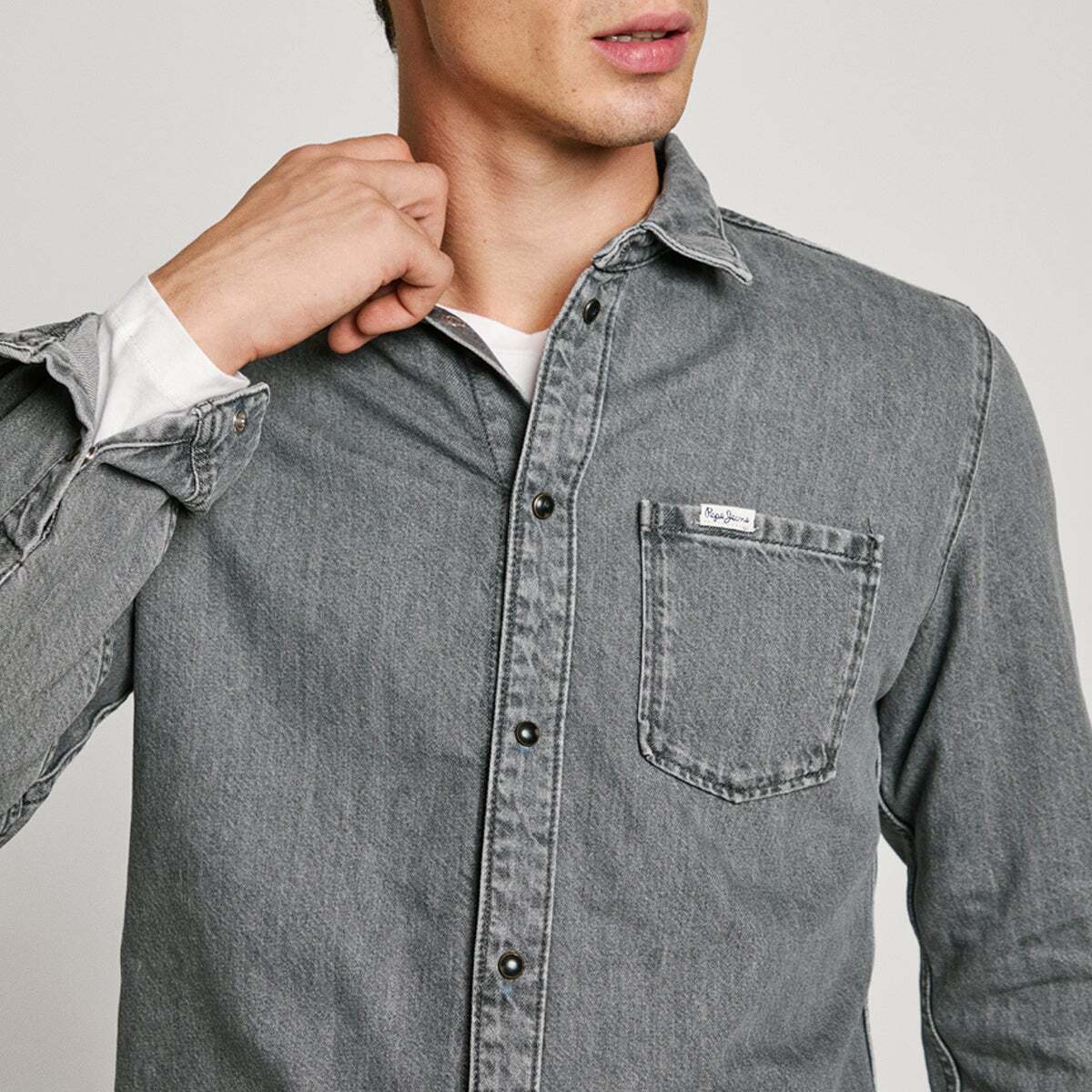 Chemise Regular Fit En Denim jean, PEPE JEANS