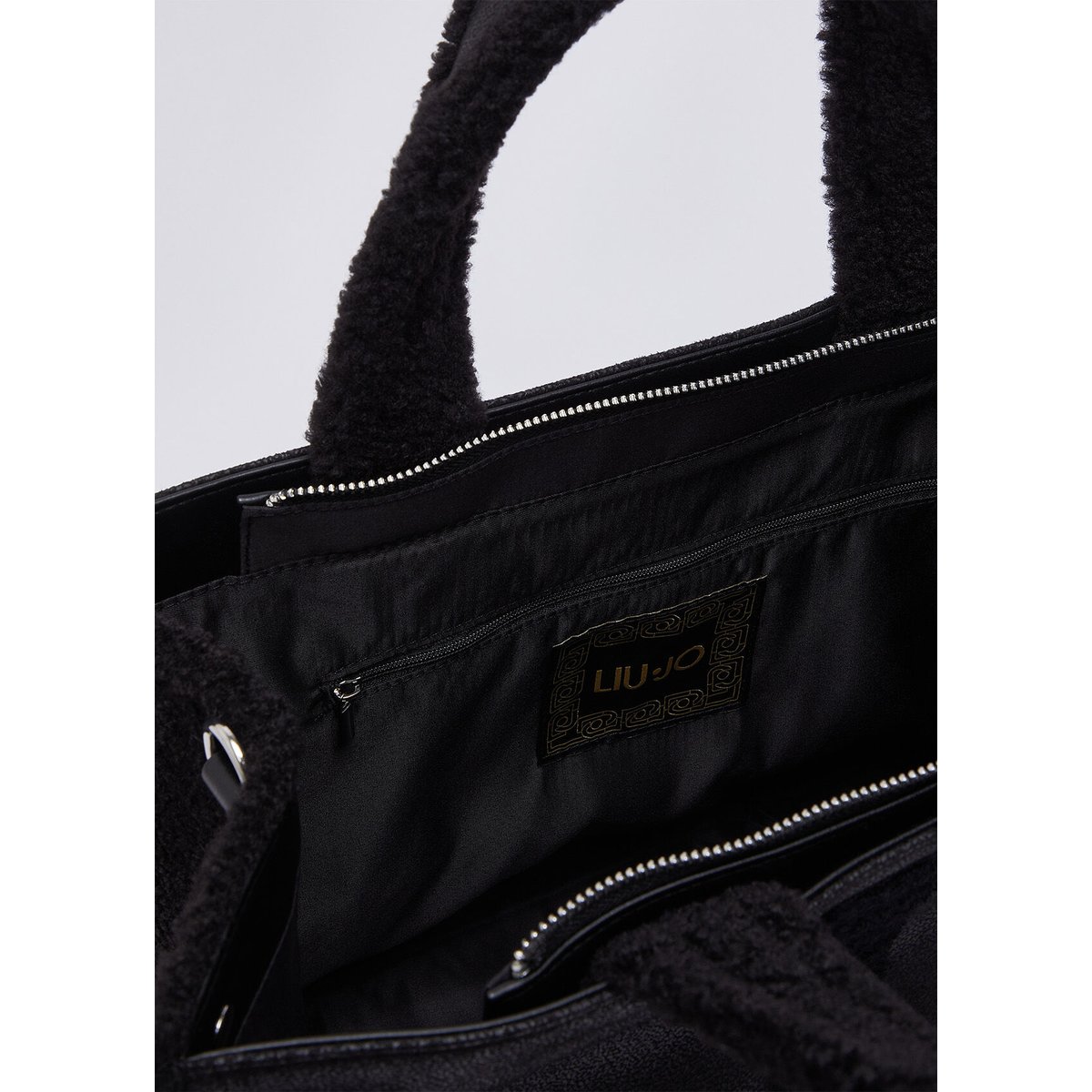 Grand sac fourre-tout avec logo noir, LIU JO
