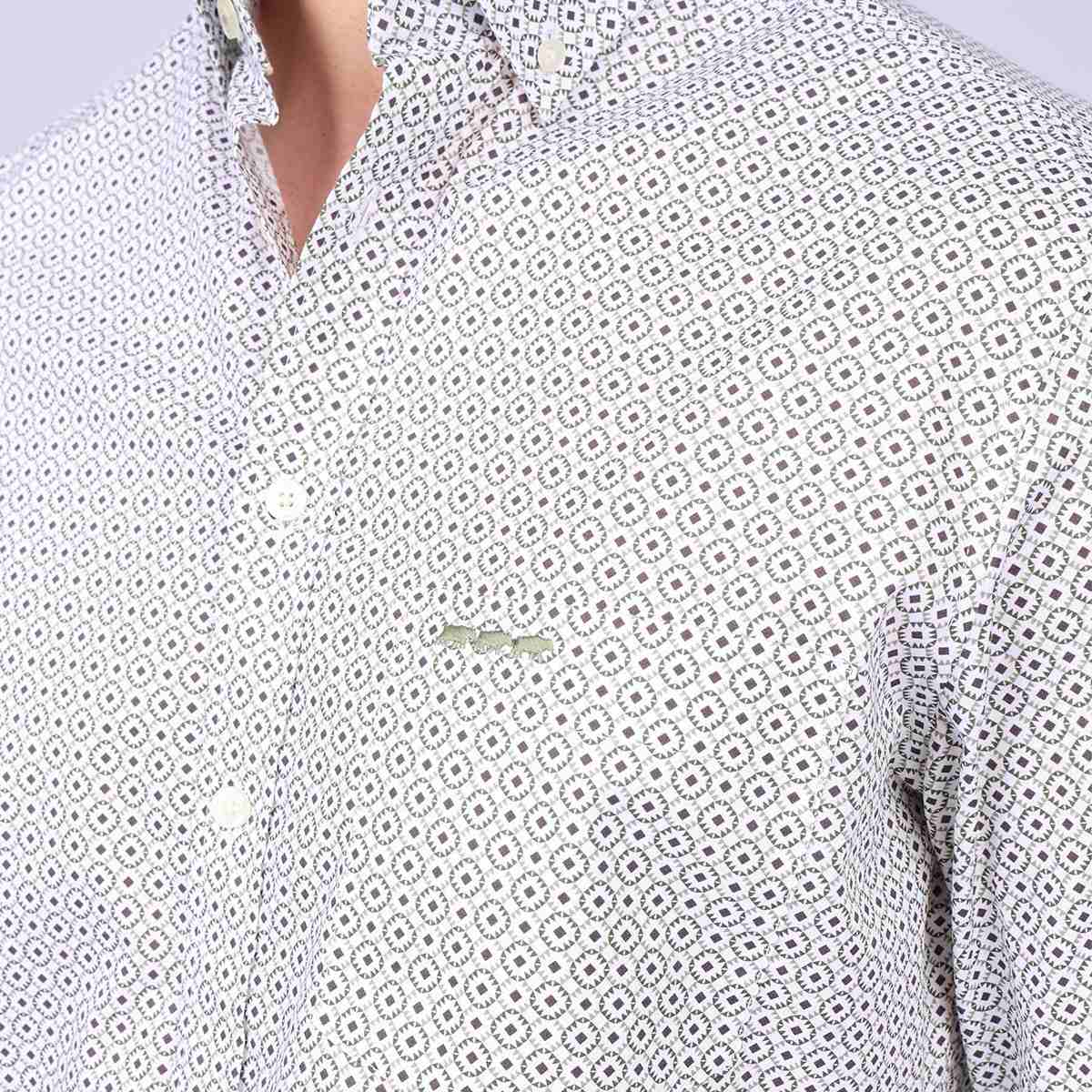 Chemise à motifs Hernan blanc, MISE AU GREEN