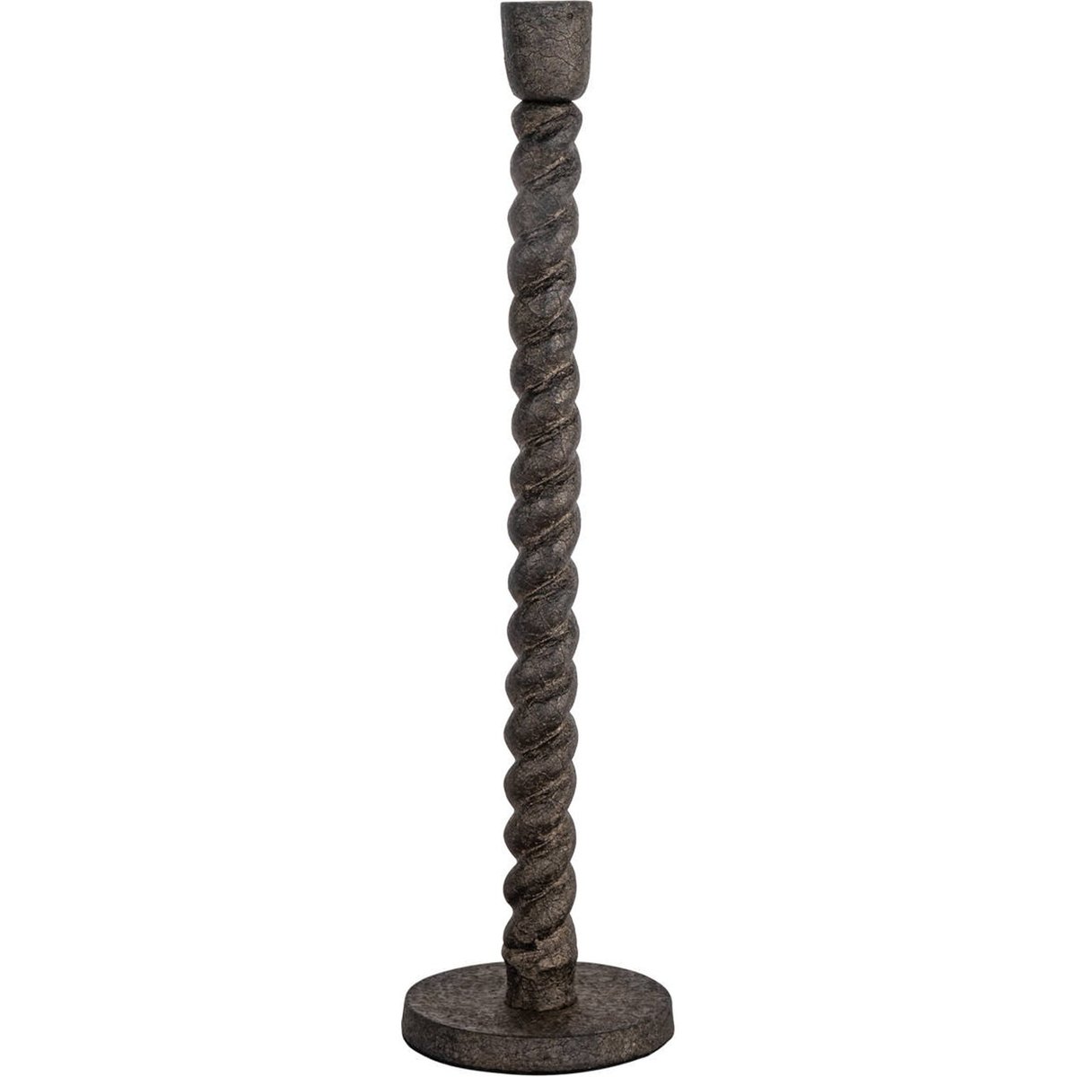 Bougeoir haut en aluminium finition laiton laiton antique, RECOLLECTION