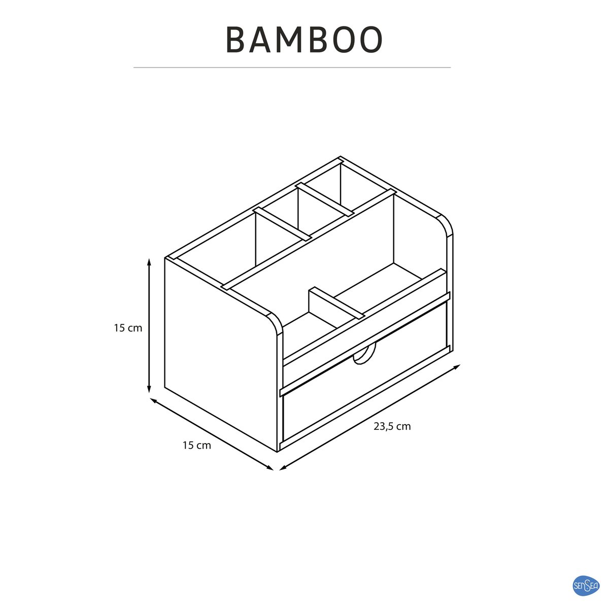 Organiseur en bambou, SENSEA naturel, SENSEA