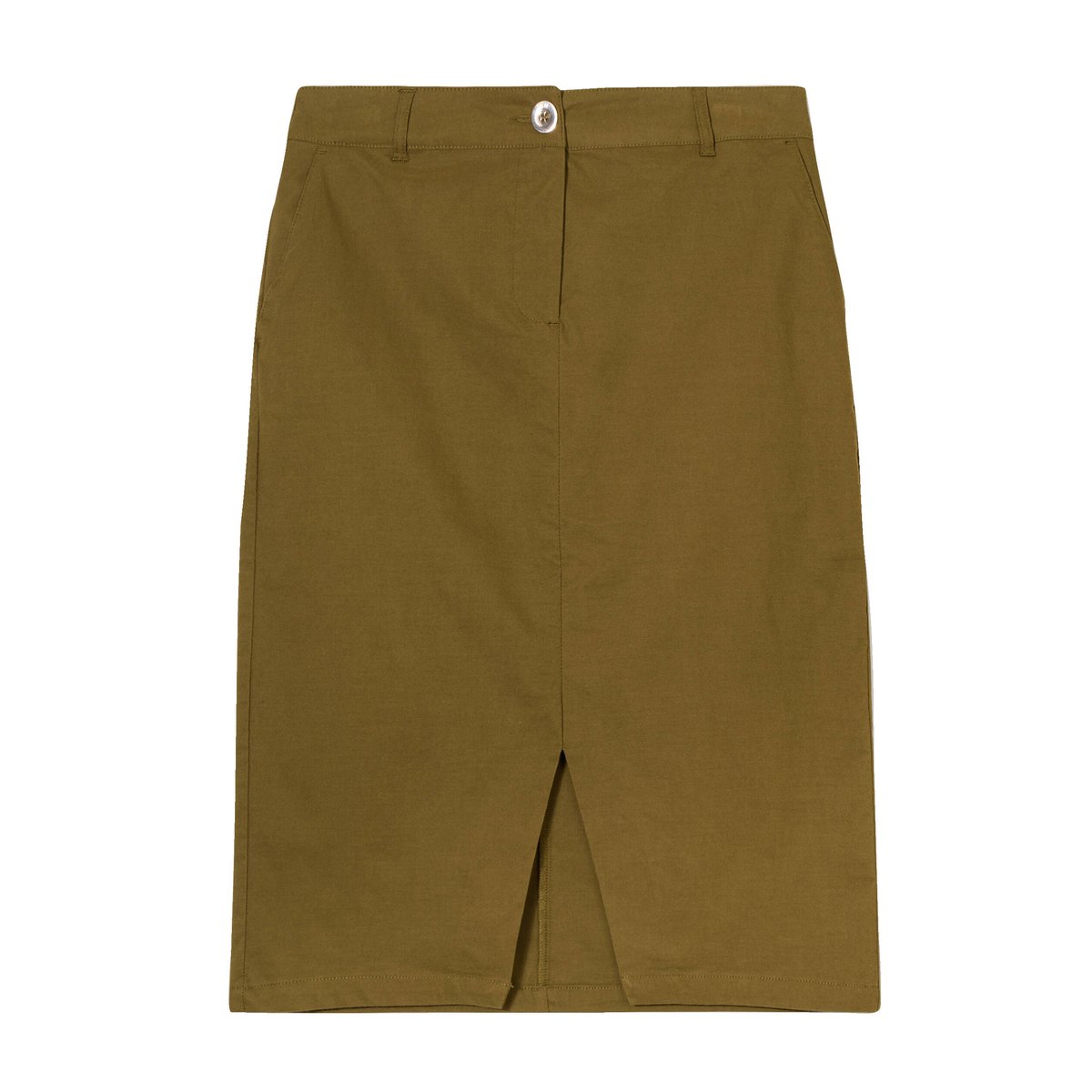 Jupe crayon vert olive, BREAL