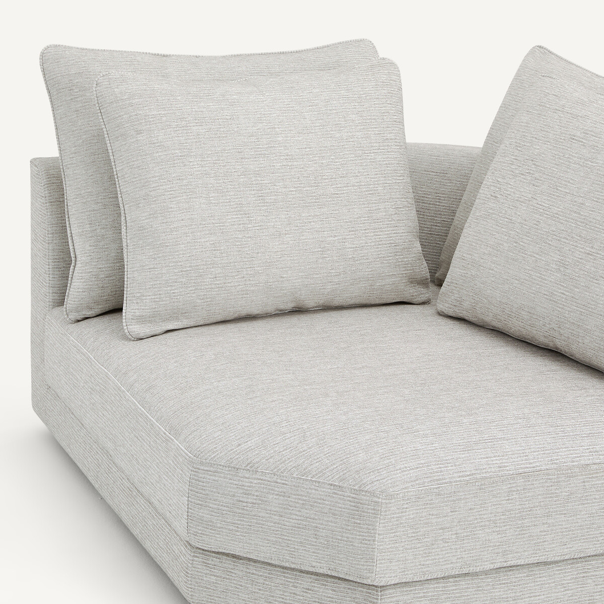 Modulares Ecksofa aus recycelter Baumwolle, TIBERIO hellgrau, AM.PM